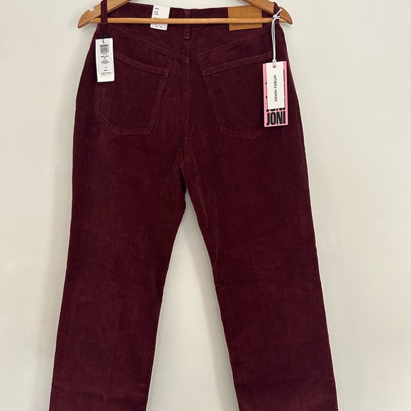 🍷 NWT ARITZIA 90s Joni High Rise Loose Corduroy Spiced Burgundy - Picture 7 of 10